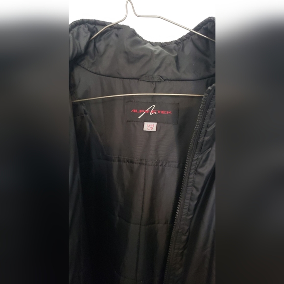 Unisex Alpinetek black jacket coat, size large, unisex. - Picture 3 of 16